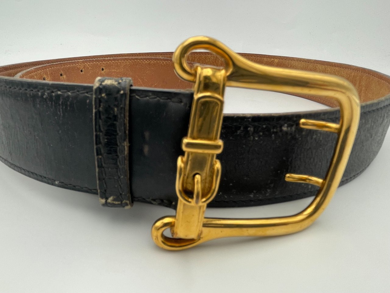 Hermès Hermes Buckle Belt Canvas Zwart