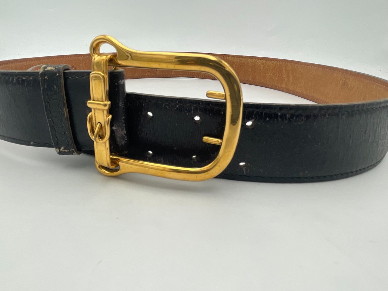 Hermès Hermes Buckle Belt Canvas Zwart