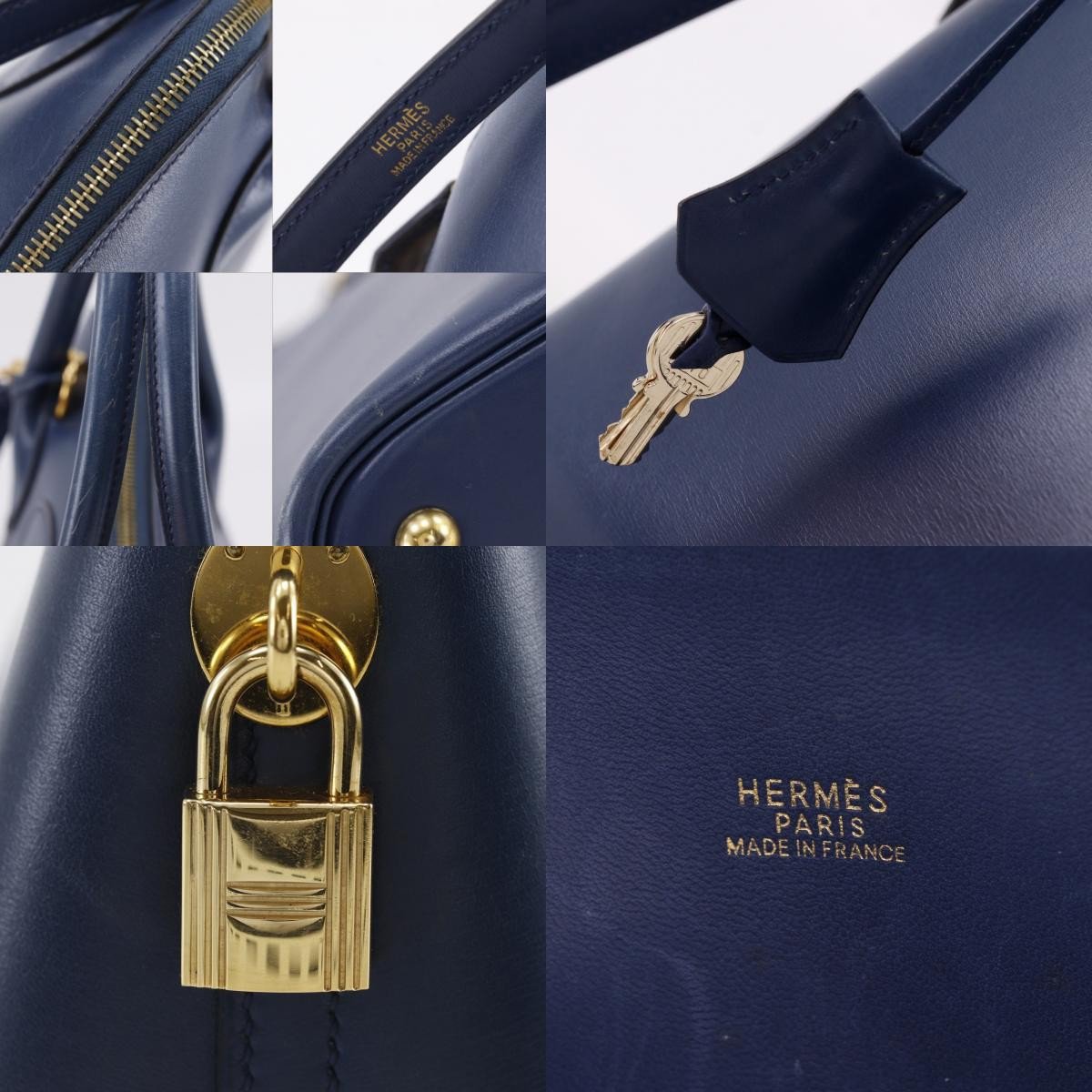 Hermès Hermes Bolide Box Calf 31 Navy