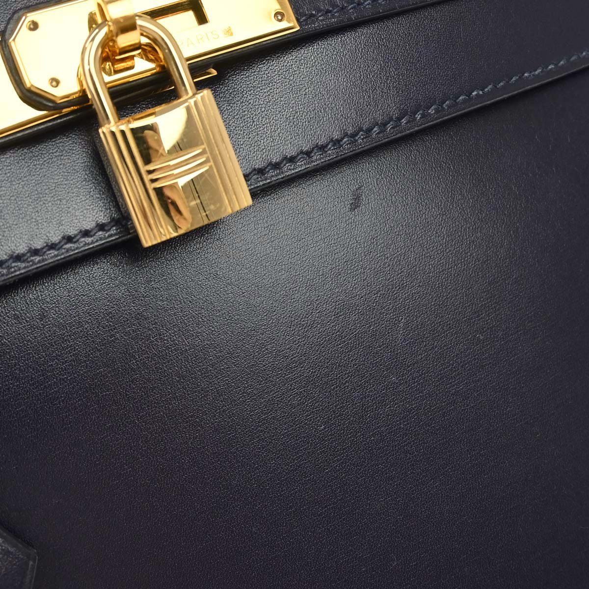 Hermès Hermes Kelly Sellier Box Calf Blauw