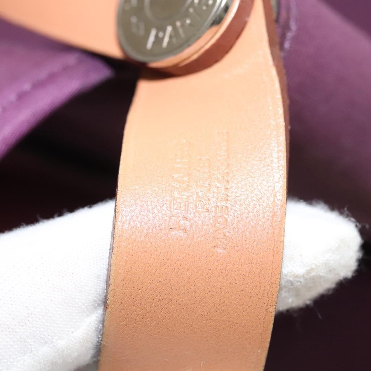 Hermès Hermes Cabag Handbag Toile and Leather GM Paars