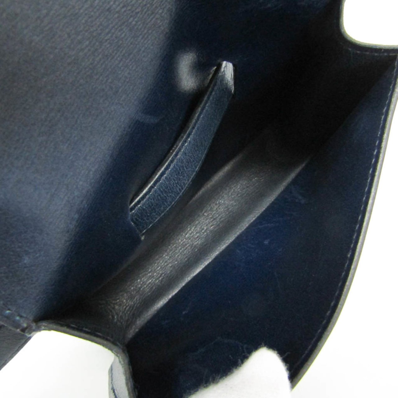 Hermès Hermes Pochette Green Belt Bag Leather Navy