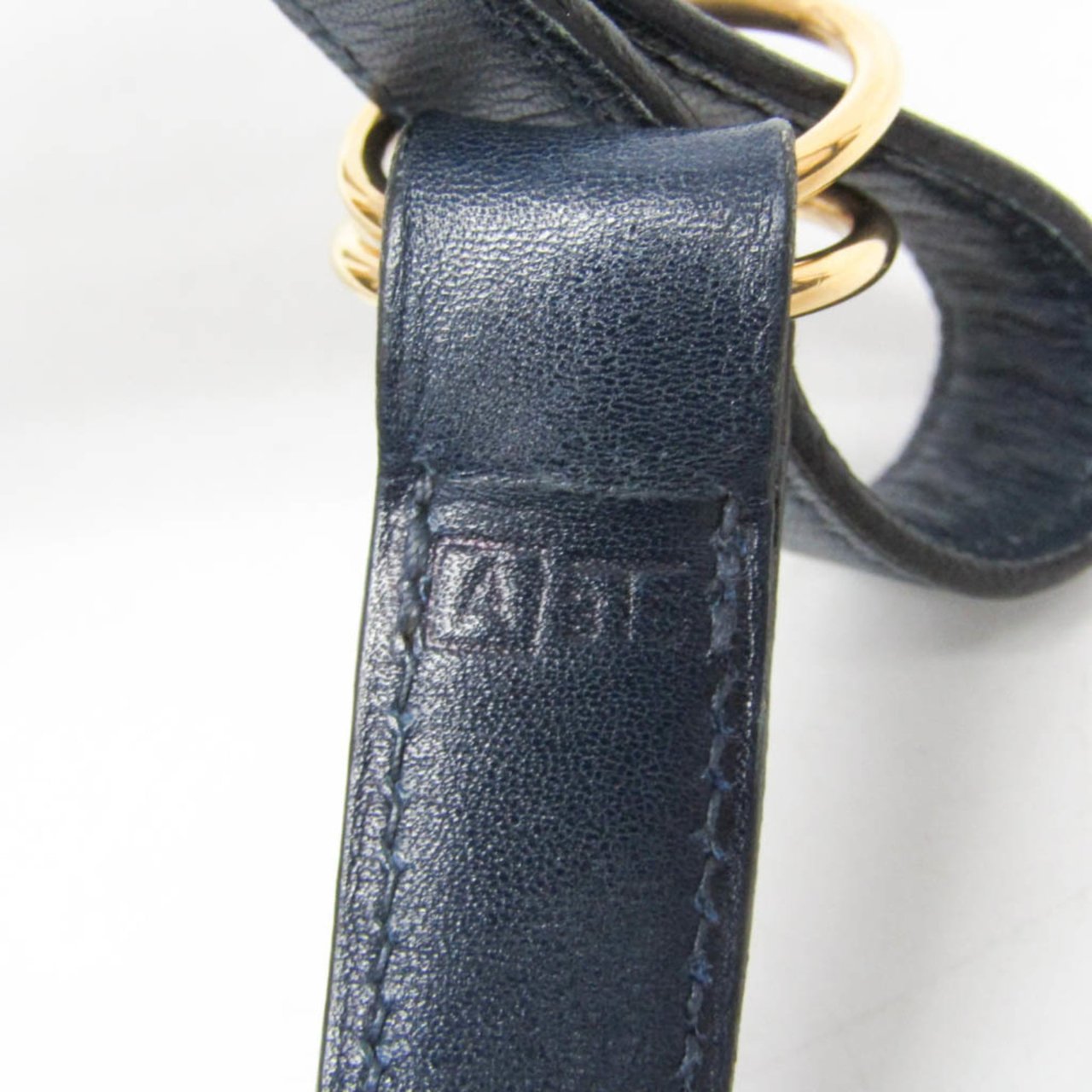 Hermès Hermes Pochette Green Belt Bag Leather Navy