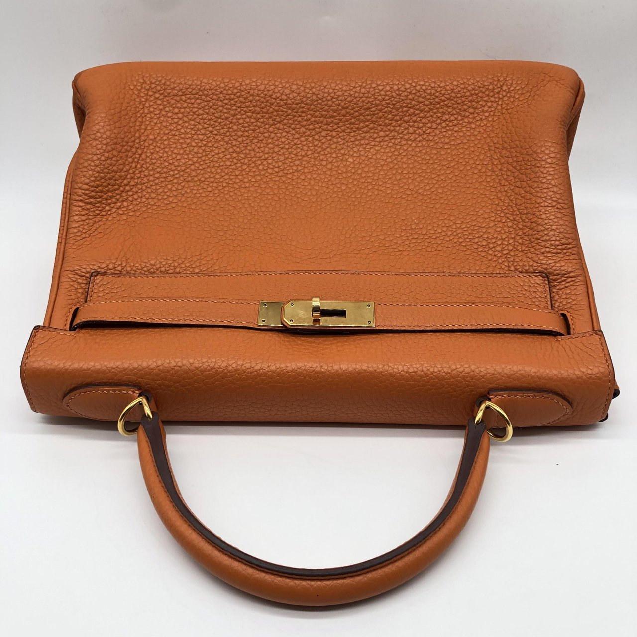 Hermès Hermes Kelly Orange Gulliver with Gold Hardware 32 Oranje