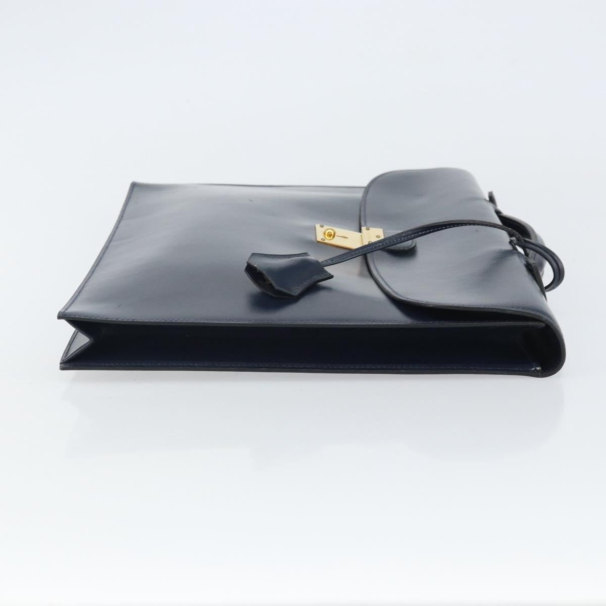 Hermès Hermes Sac a Depeches Bag Box Calf 38 Navy