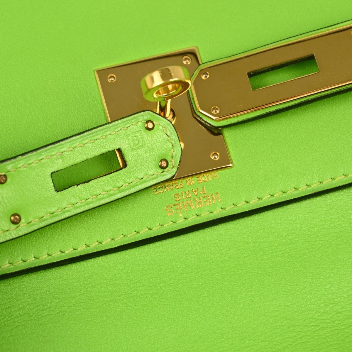 Hermès Hermes Kelly Handbag Green Gulliver with Gold Hardware 28 Groen