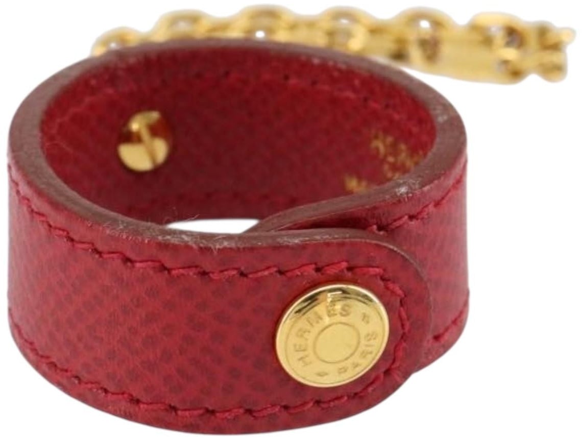 Hermès Hermes Vintage Glove Holder Leather with Metal Rood