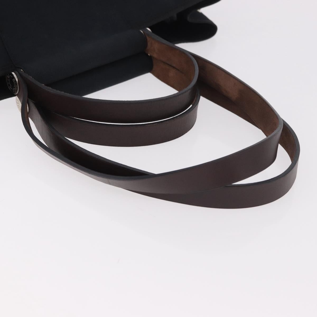 Hermès Hermes Cabag Elan Toile and Leather 39 Zwart