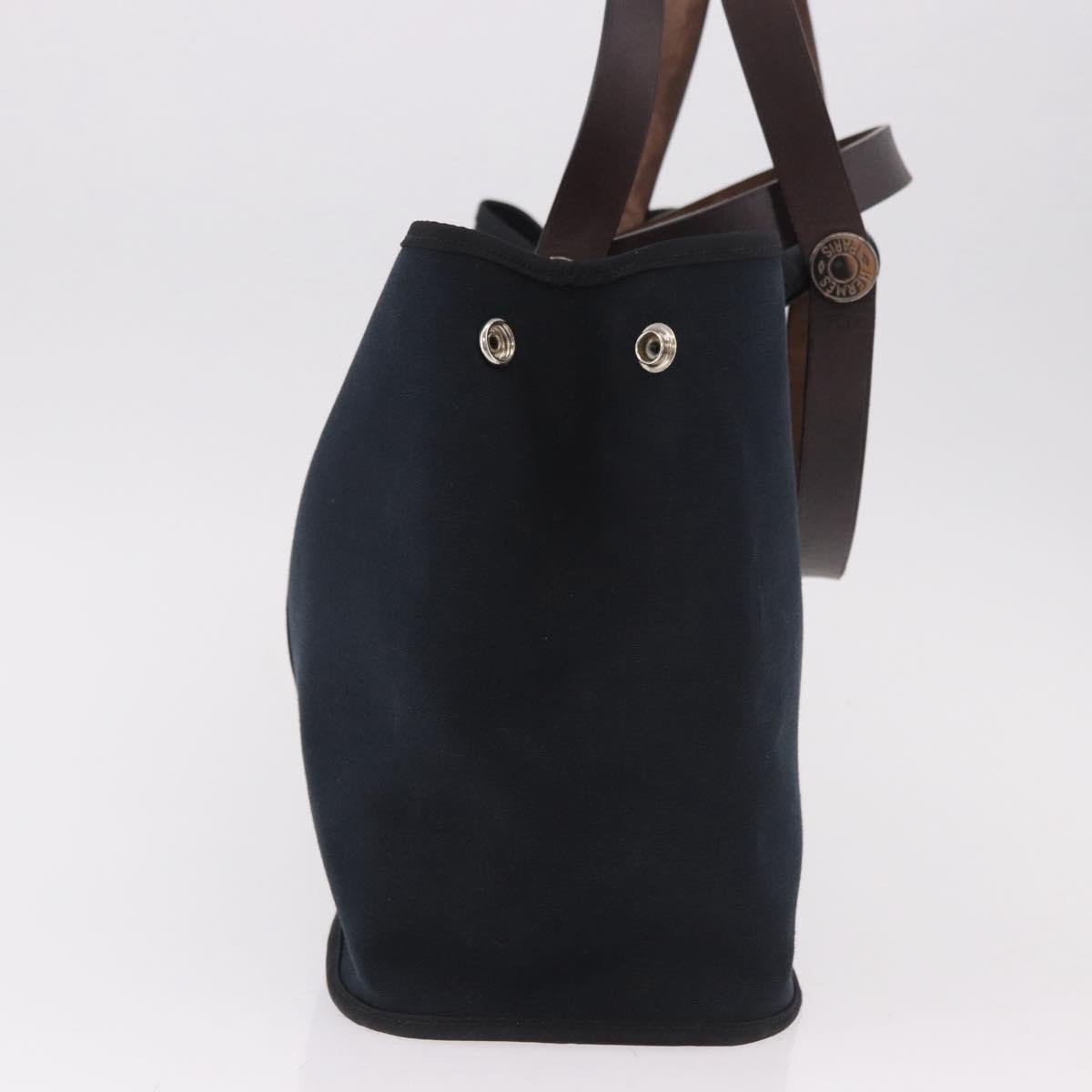 Hermès Hermes Cabag Elan Toile and Leather 39 Zwart