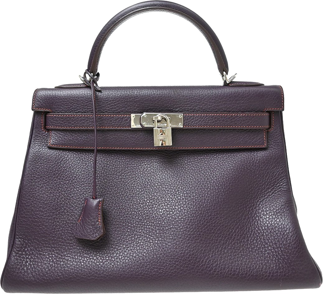 Hermès Hermes Kelly retourne Clémence Taurillon 32 Paars