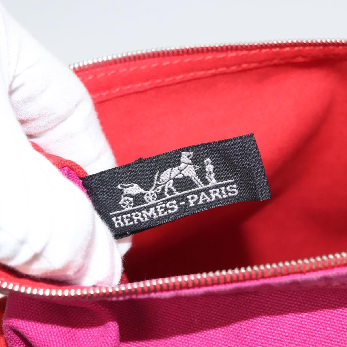 Hermès Hermes Bora Bora Pouch Toile MM Roze