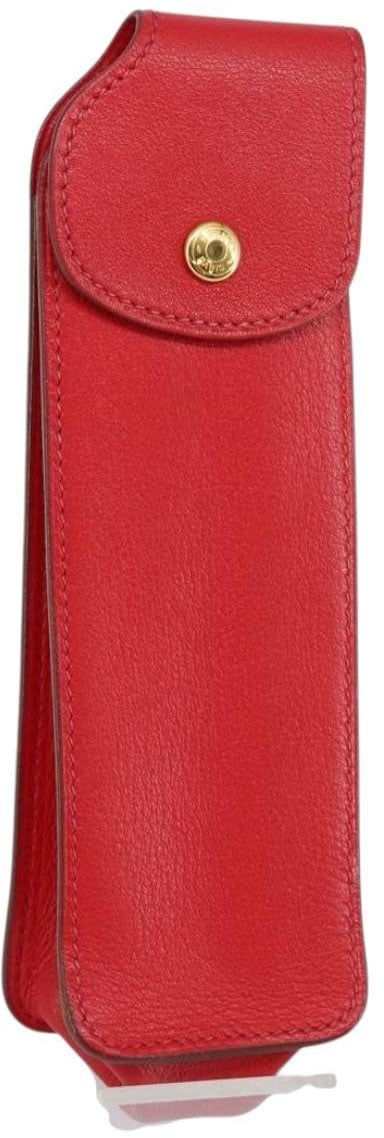 Hermès Hermes Glasses Case Leather Rood