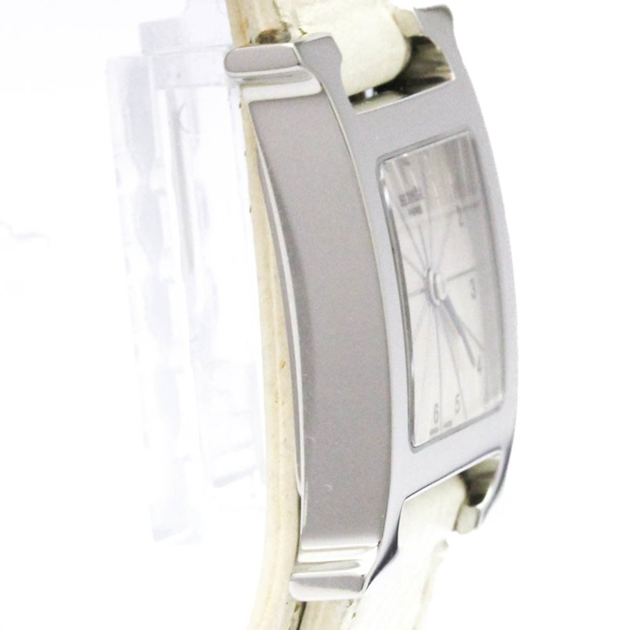 Hermès Hermes Heure H Double Tour Quartz Watch Stainless Steel and Leather 21 Divers