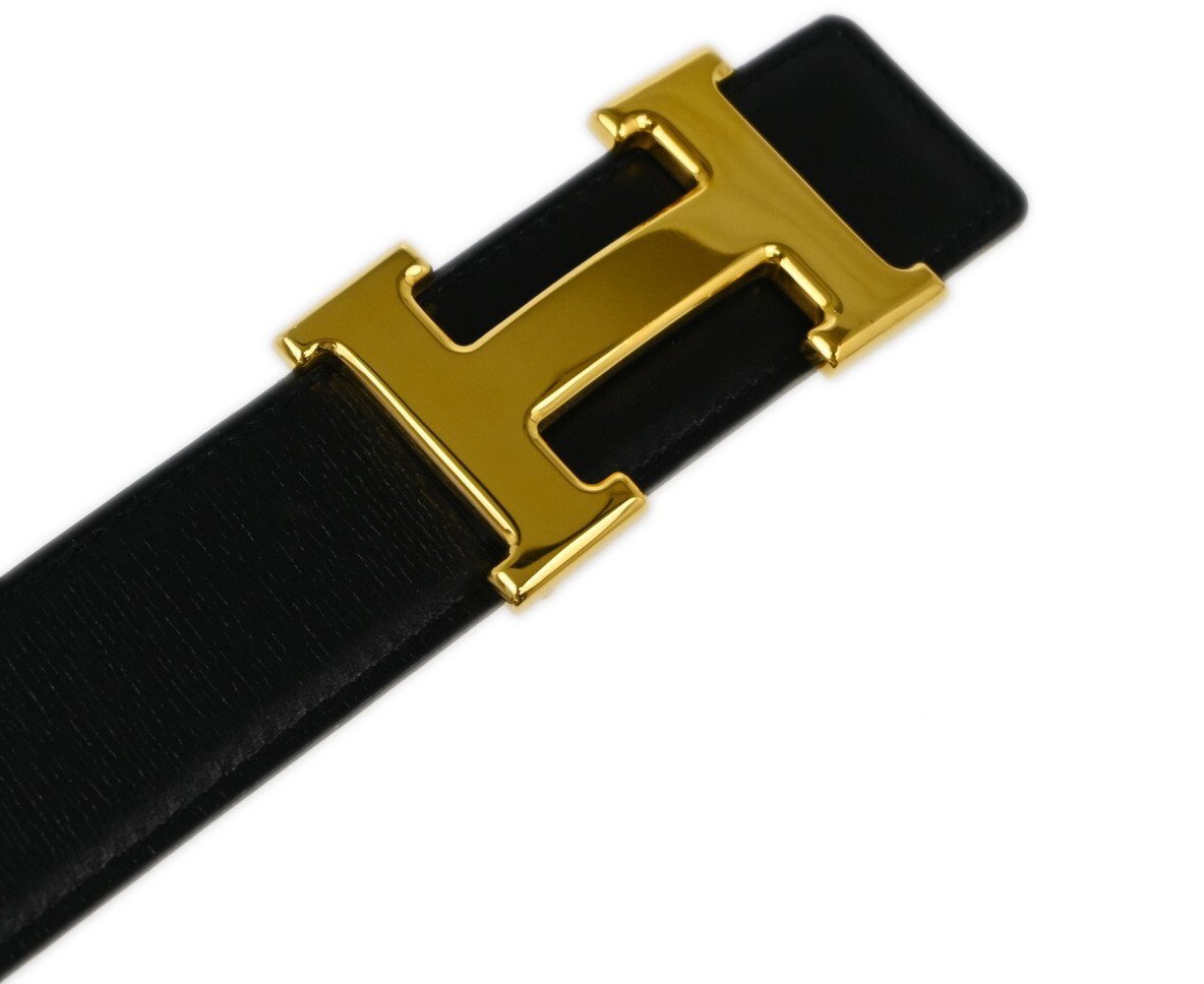 Hermès Hermes Constance Reversible Belt Leather Medium Geel