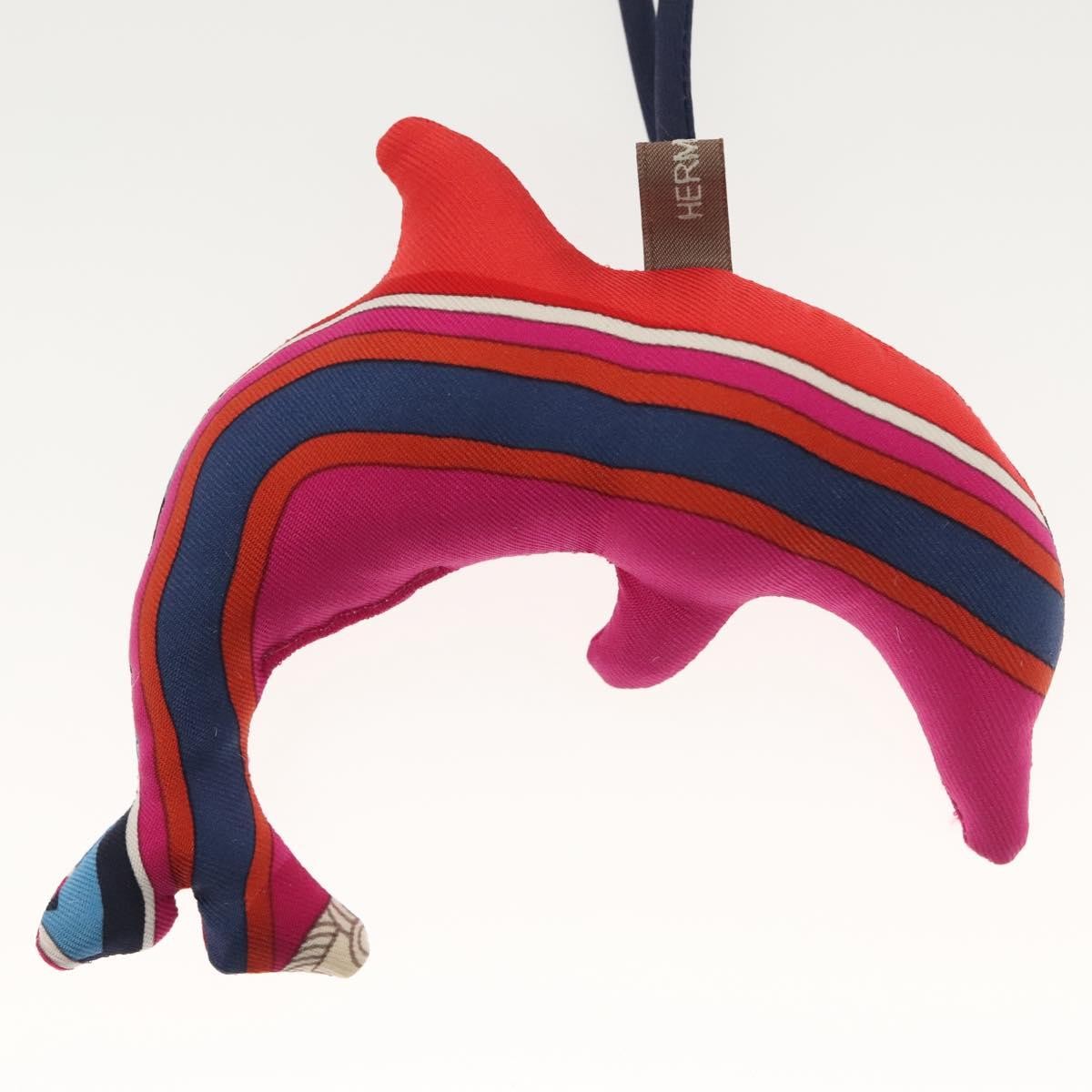 Hermès Hermes Petit H Dolphin Bag Charm Silk Paars