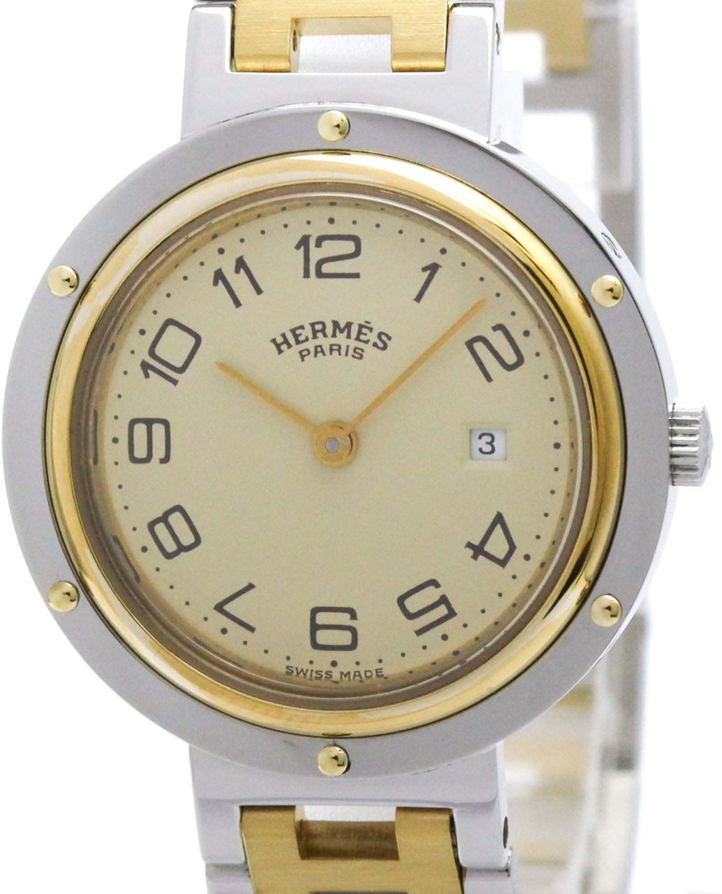 Hermès Hermes Clipper Quartz Stainless Steel with Plated Metal 31 Divers