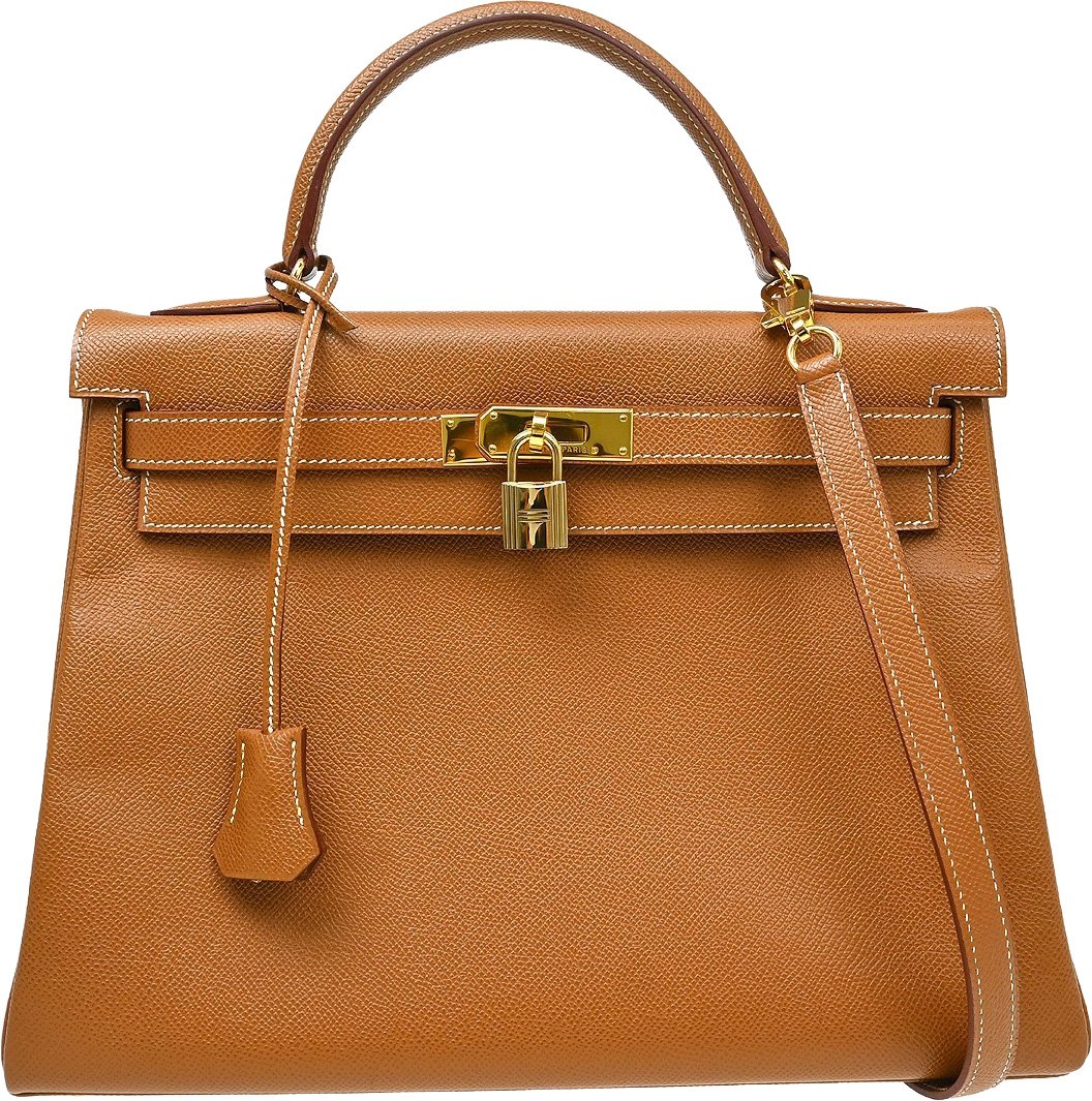 Hermès Hermes Kelly Brown Courchevel with Gold Hardware 32 Bruin
