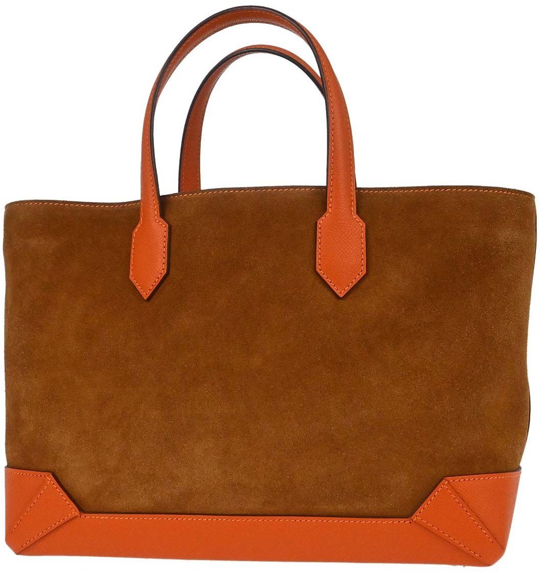Hermès Hermes Maxibox Cabas Doblis Suede with Epsom 30 Oranje