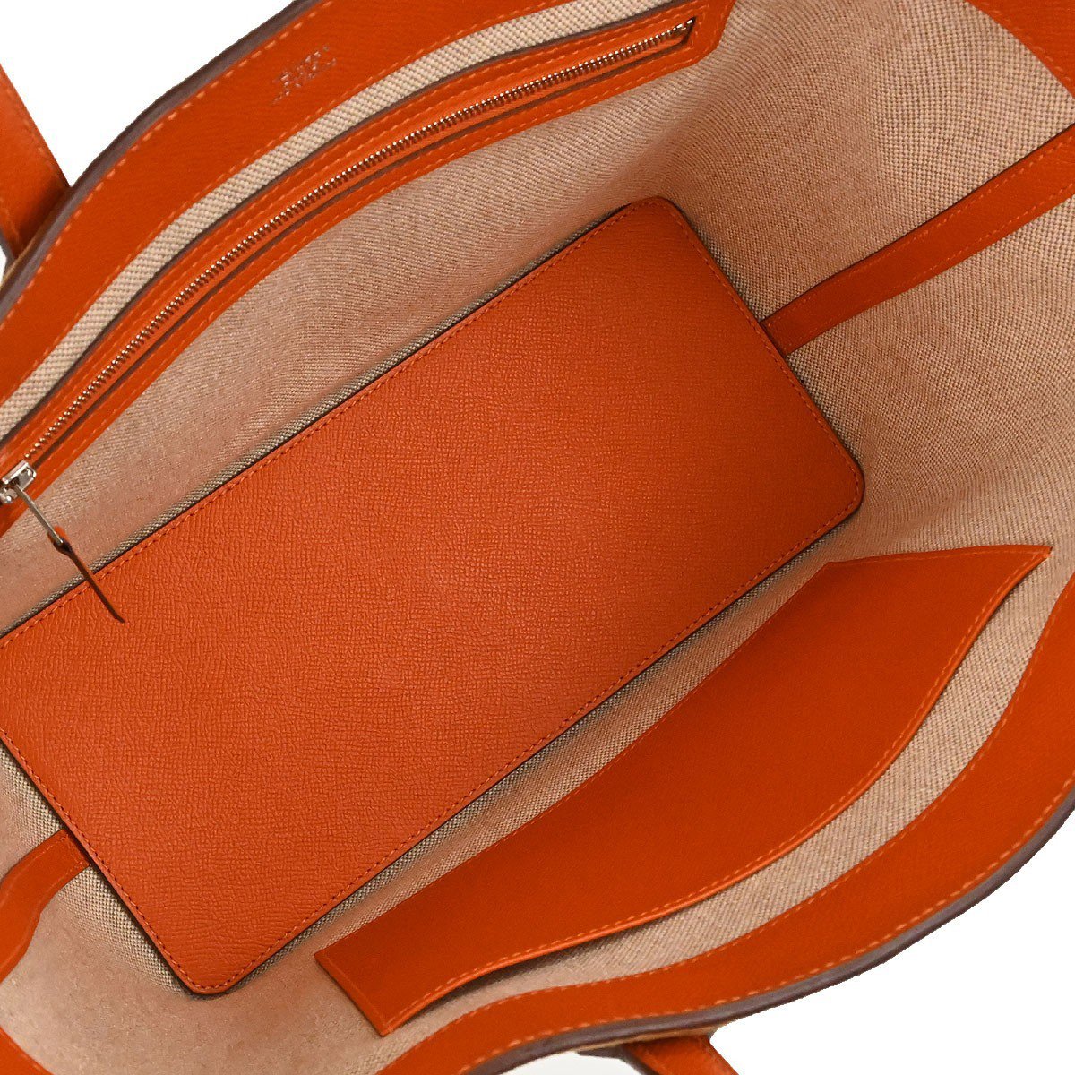 Hermès Hermes Maxibox Cabas Doblis Suede with Epsom 30 Oranje