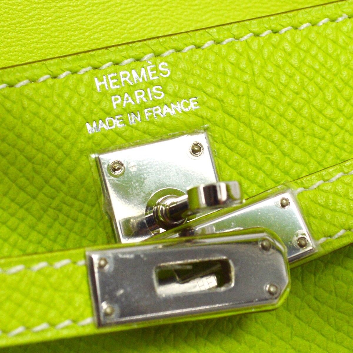 Hermès Hermes Kelly Mini II Bag Green Epsom with Palladium Hardware 20 Groen