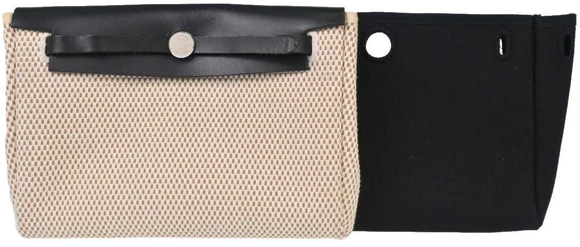 Hermès Hermes Herbag Clutch Canvas Zwart