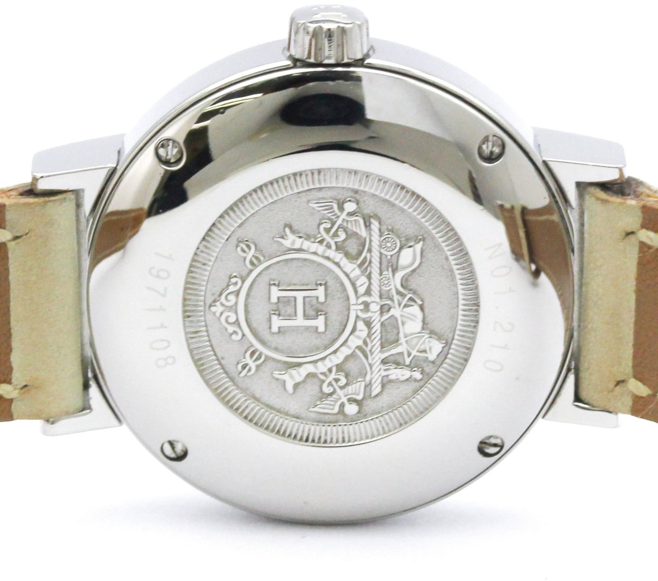 Hermès Hermes Nomade Quartz Watch Stainless Steel and Leather 28 Divers