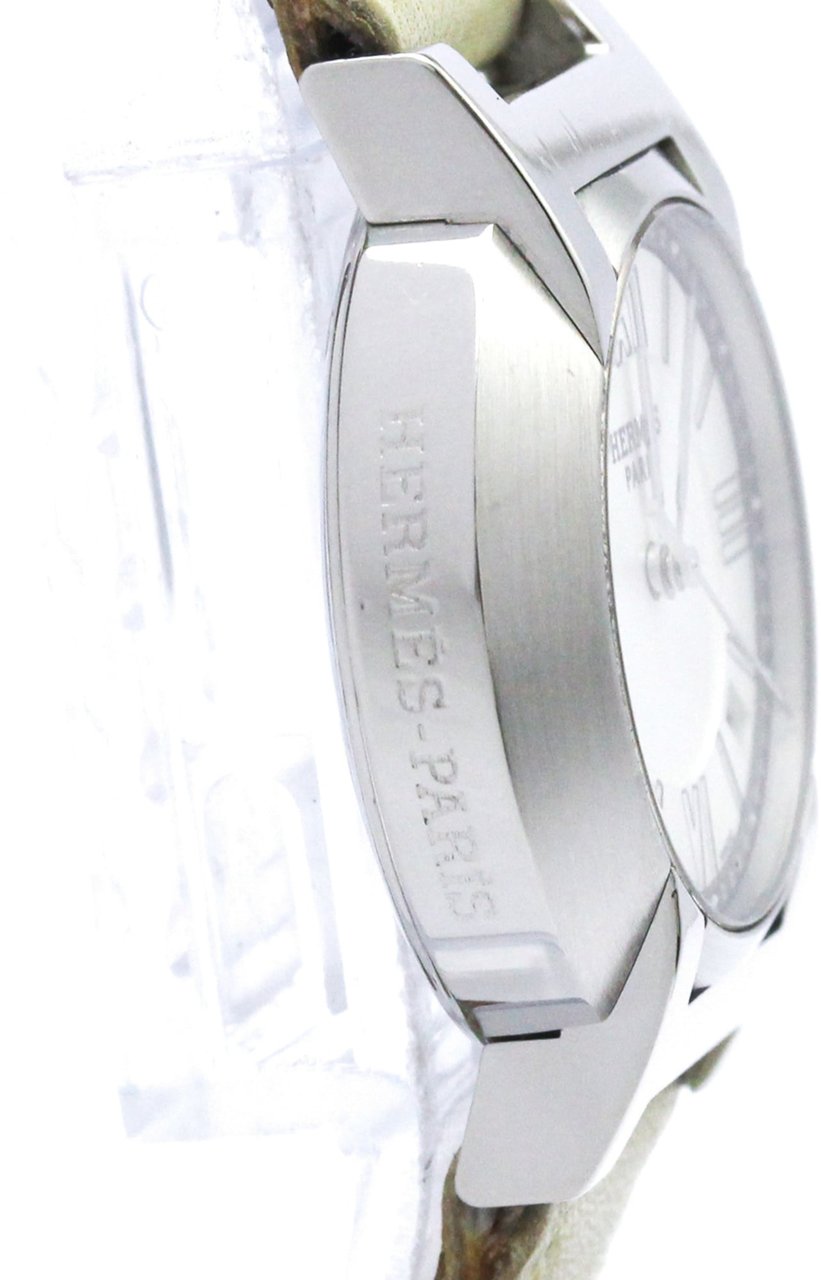 Hermès Hermes Nomade Quartz Watch Stainless Steel and Leather 28 Divers