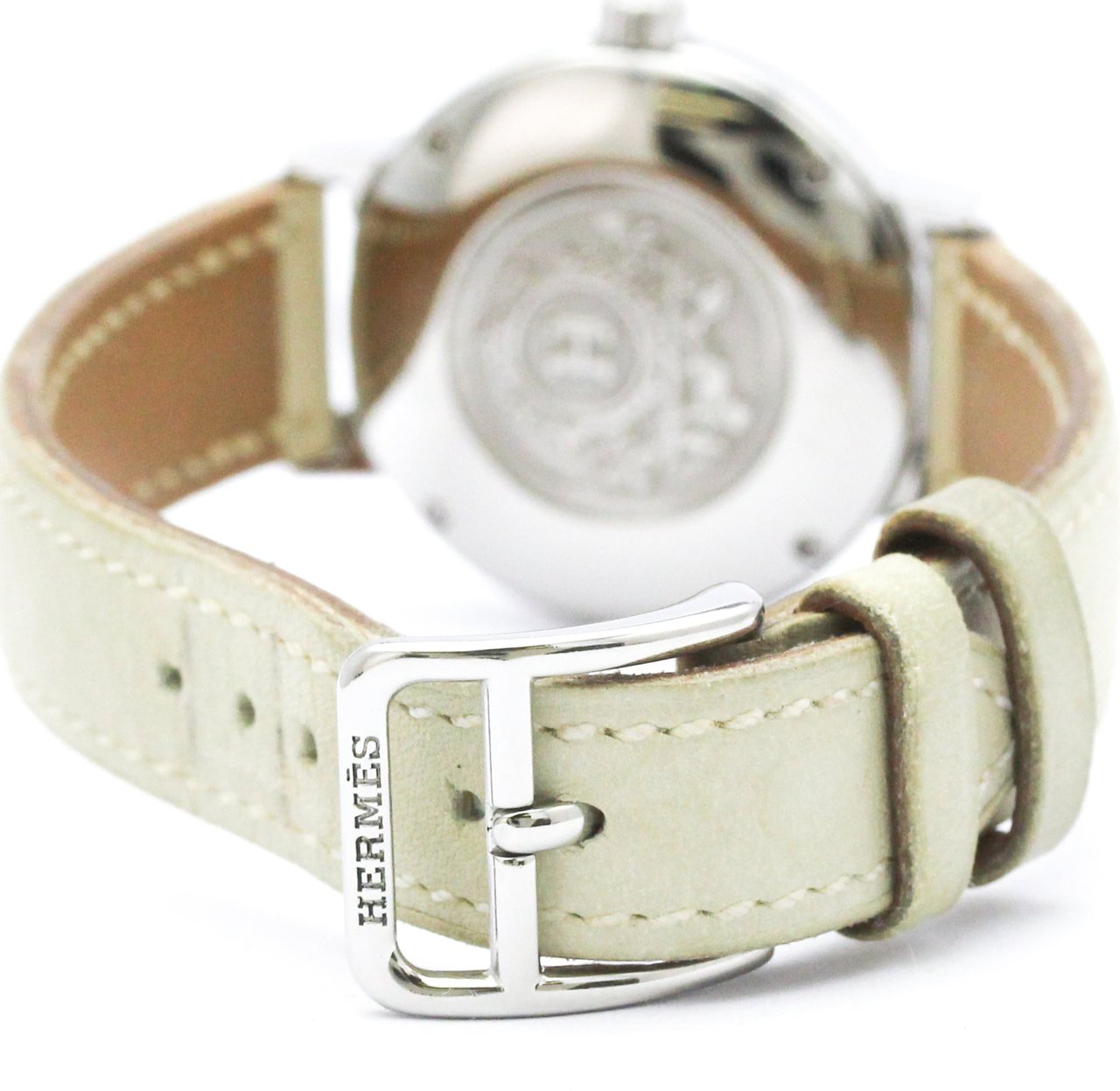 Hermès Hermes Nomade Quartz Watch Stainless Steel and Leather 28 Divers