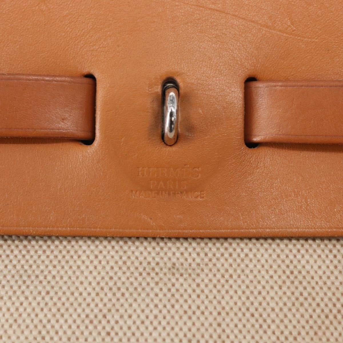 Hermès Hermes Herbag A Dos Backpack Toile Beige