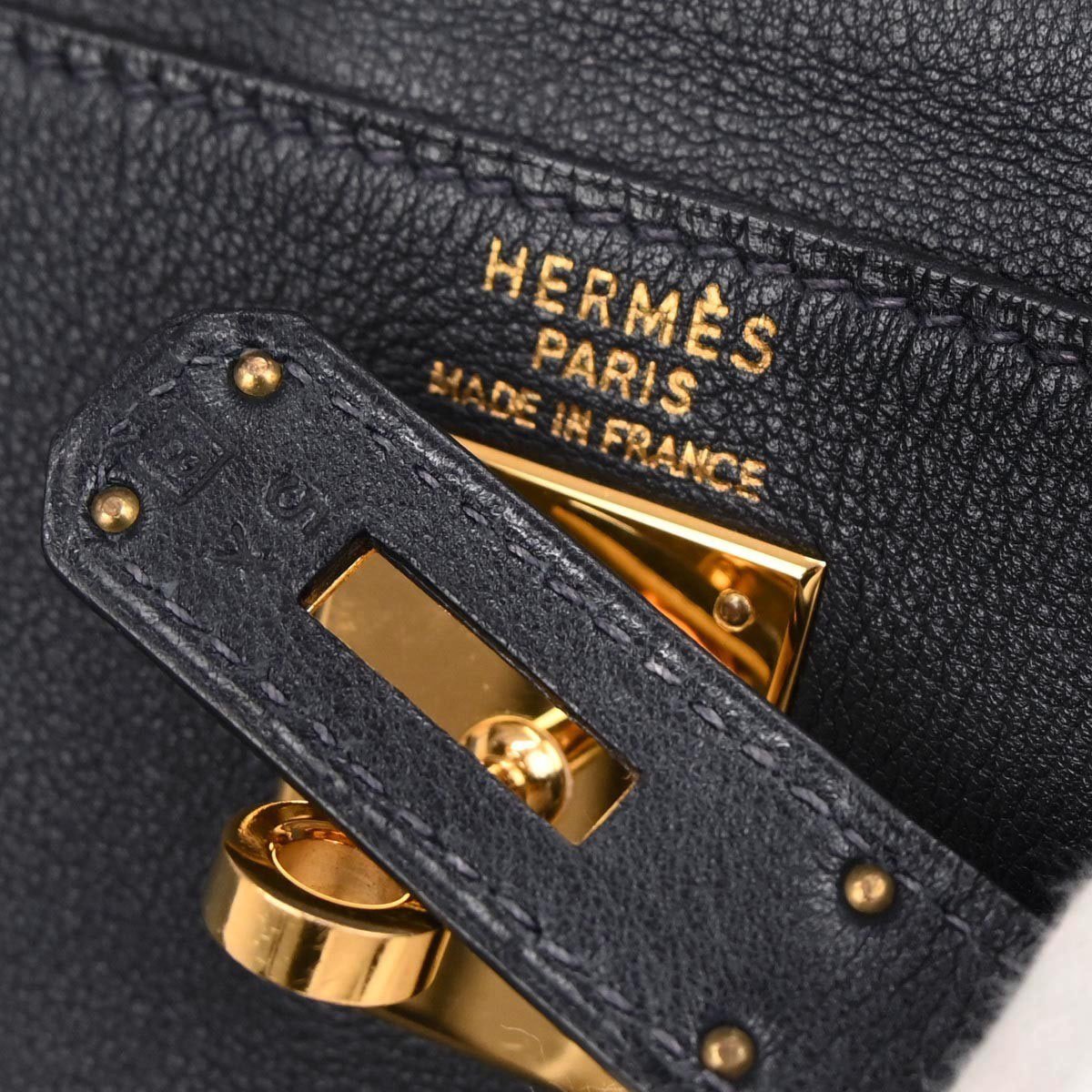 Hermès Hermes Kelly Handbag Blue Courchevel with Gold Hardware 32 Blauw