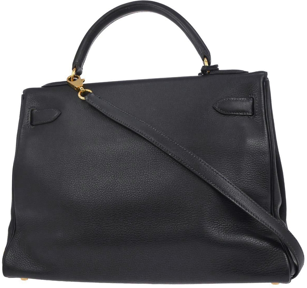 Hermès Hermes Kelly Handbag Blue Courchevel with Gold Hardware 32 Blauw