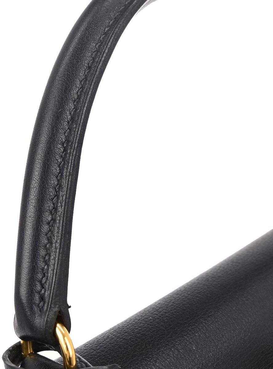 Hermès Hermes Kelly Handbag Blue Courchevel with Gold Hardware 32 Blauw