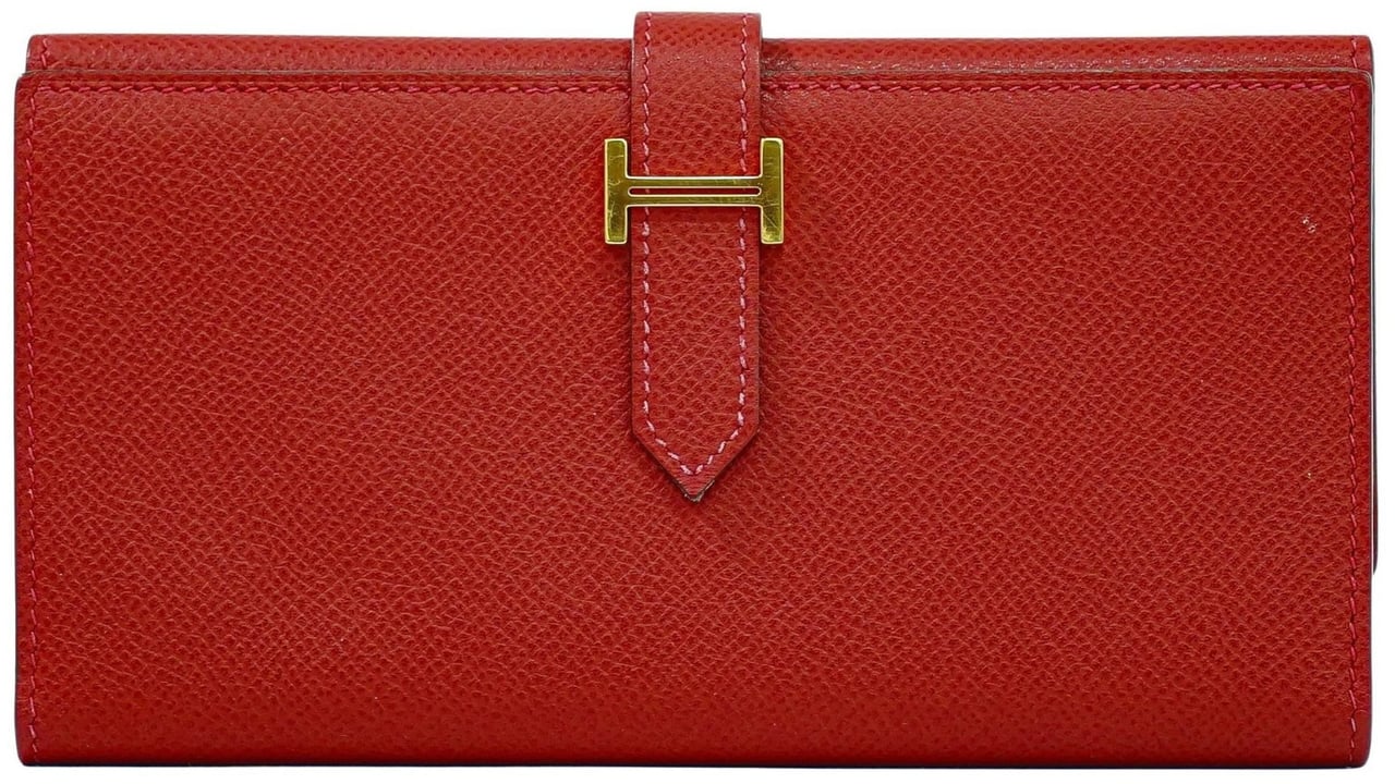 Hermès Hermes Bearn Wallet Epsom Long Roze
