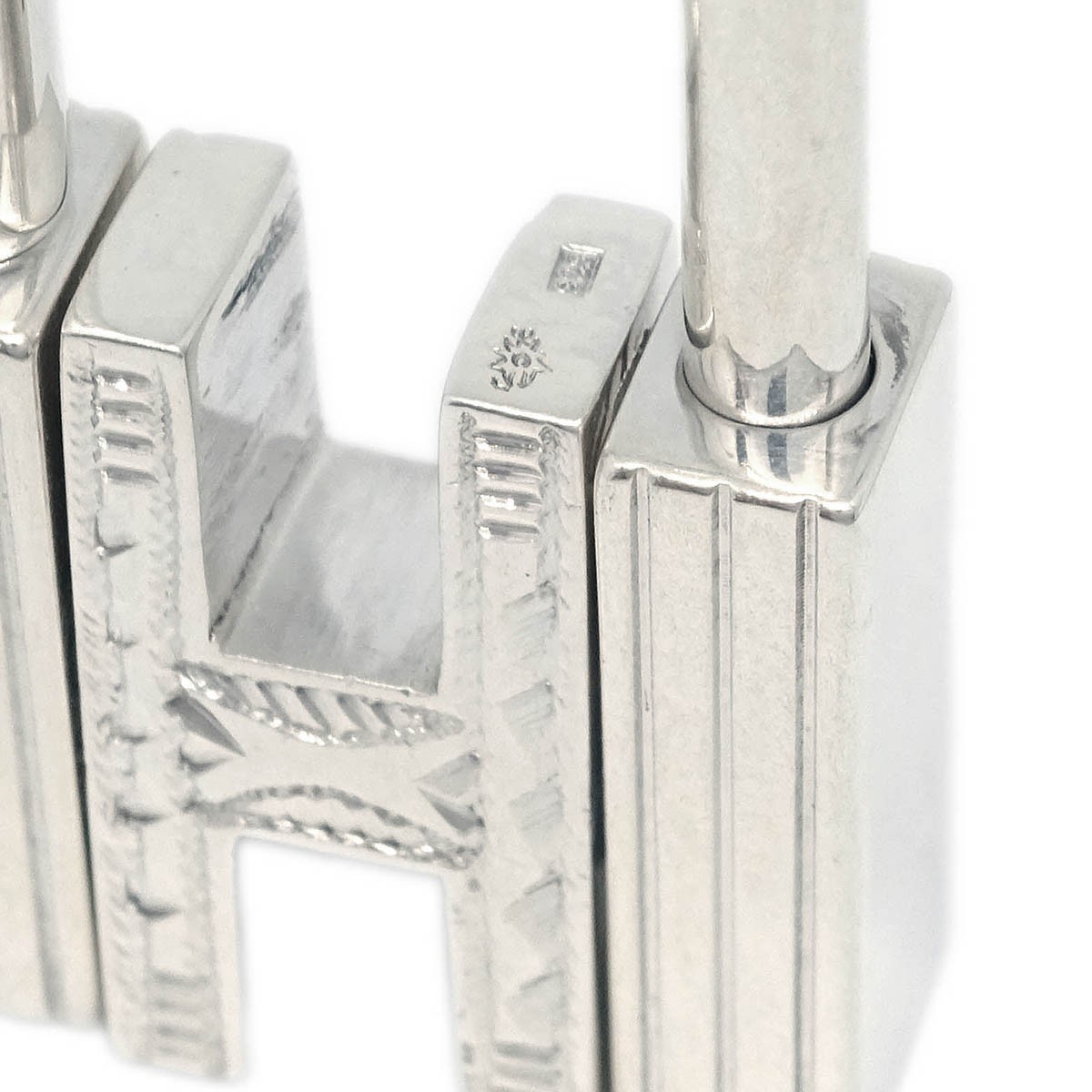 Hermès Hermes Annee Mediterranee Cadena Lock Charm Metal Zilver