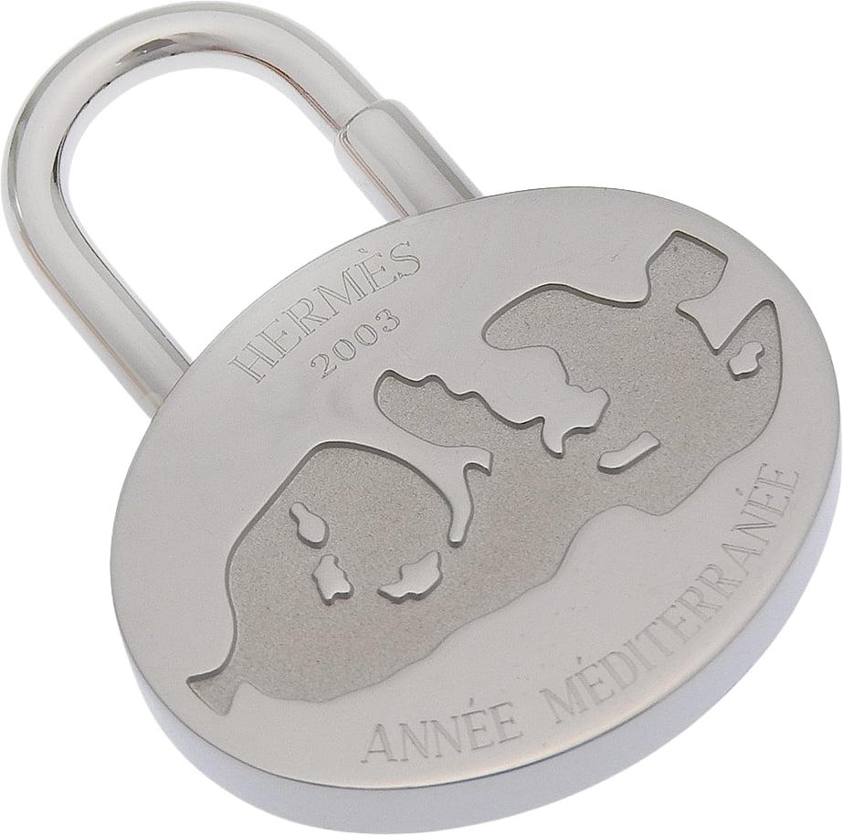 Hermès Hermes Annee Mediterranee Cadena Lock Charm Metal Zilver