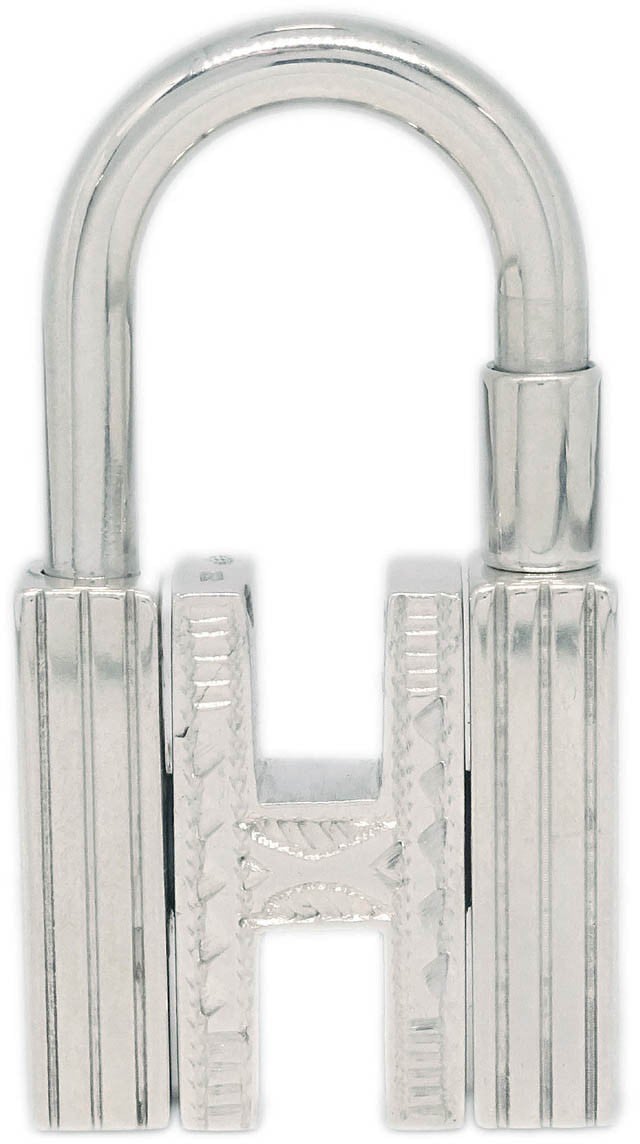 Hermès Hermes Annee Mediterranee Cadena Lock Charm Metal Zilver