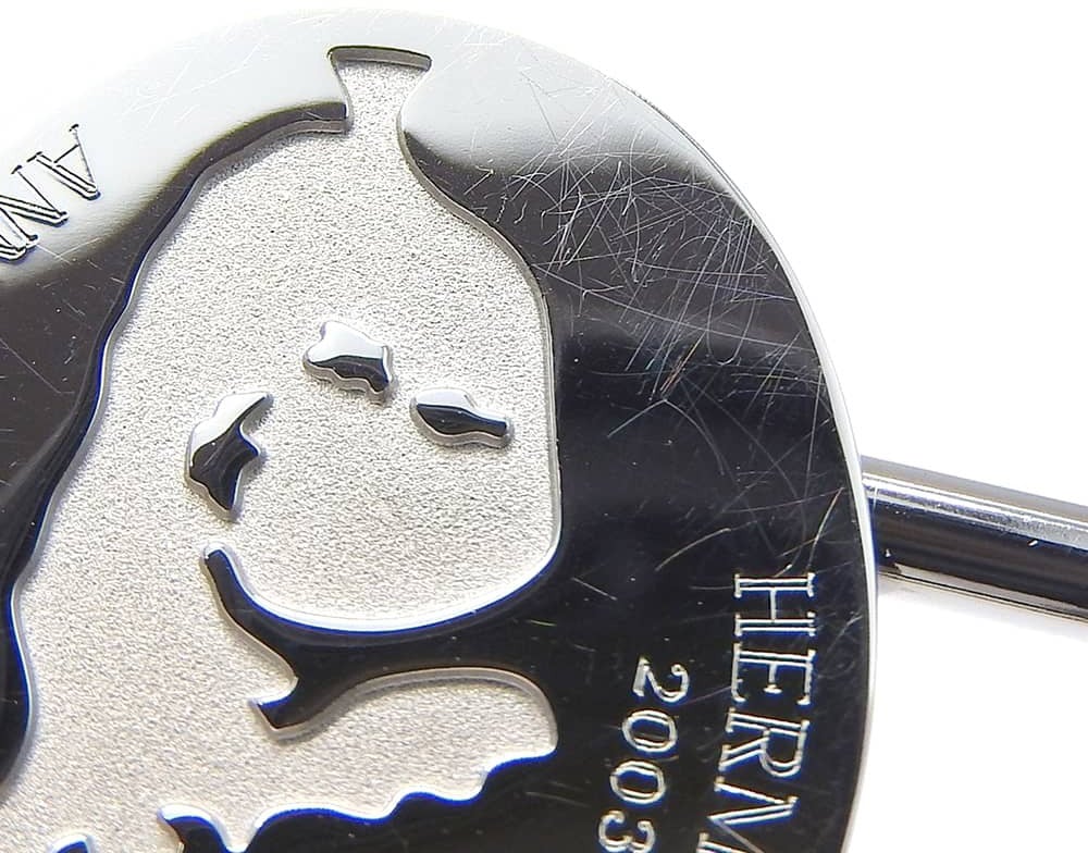 Hermès Hermes Annee Mediterranee Cadena Lock Charm Metal Zilver