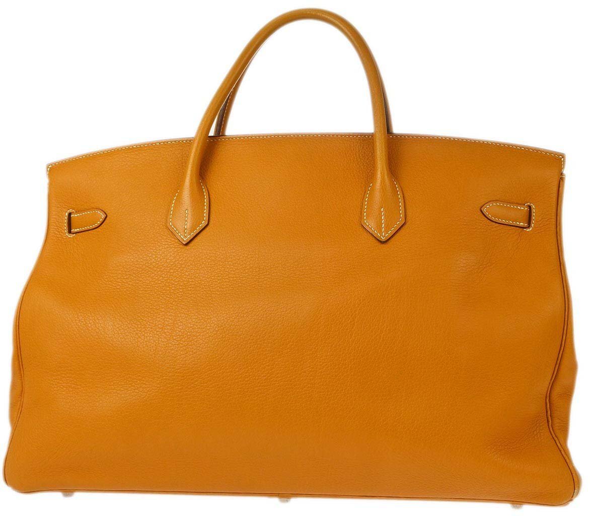 Hermès Hermes Birkin Orange Fjord with Palladium Hardware 45 Bruin