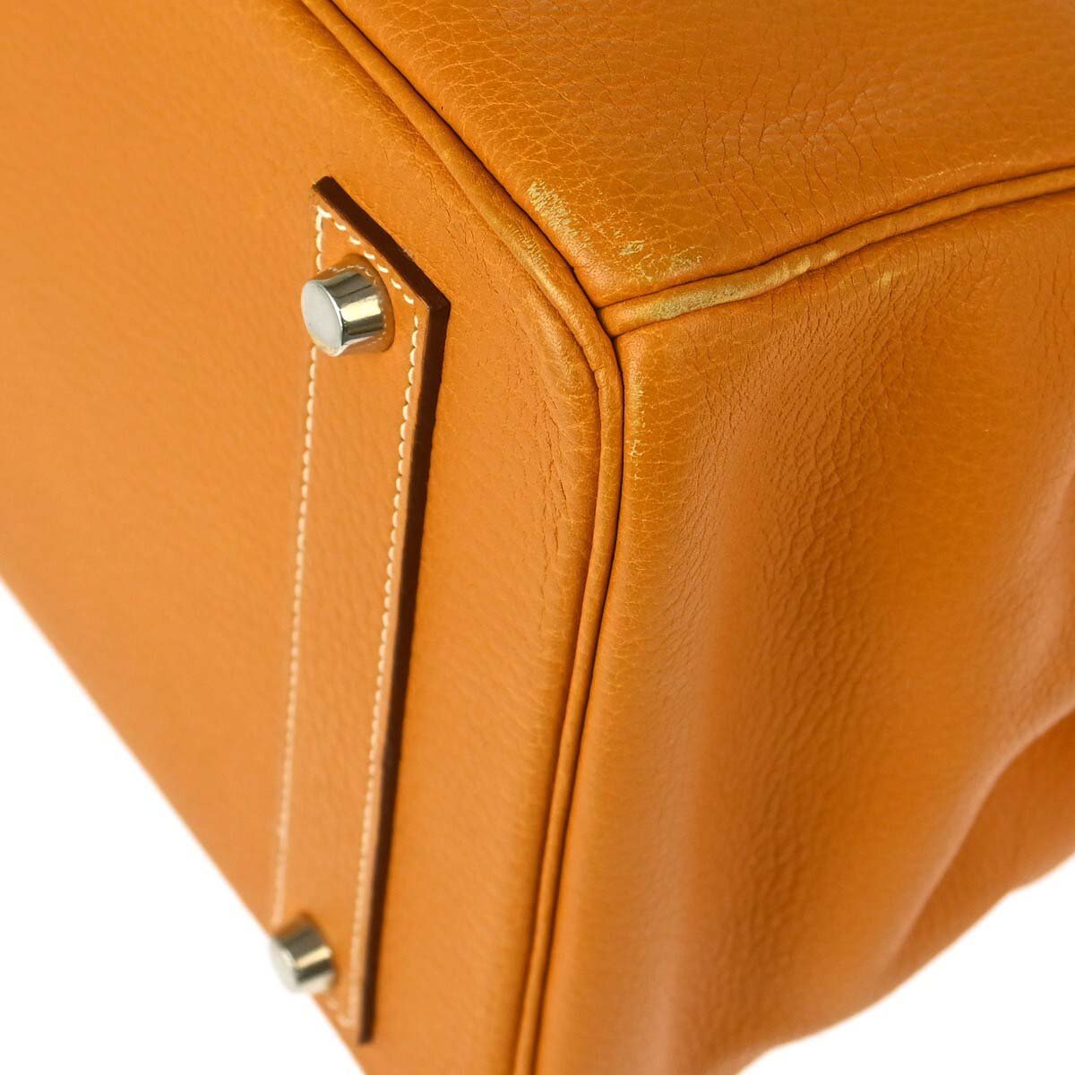 Hermès Hermes Birkin Orange Fjord with Palladium Hardware 45 Bruin
