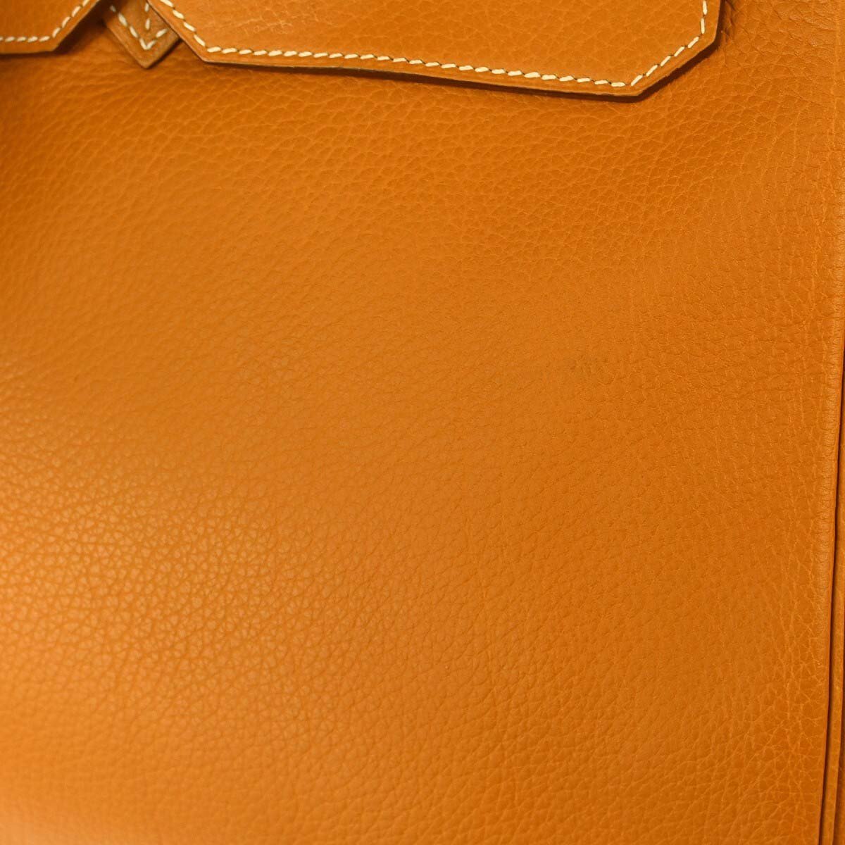 Hermès Hermes Birkin Orange Fjord with Palladium Hardware 45 Bruin