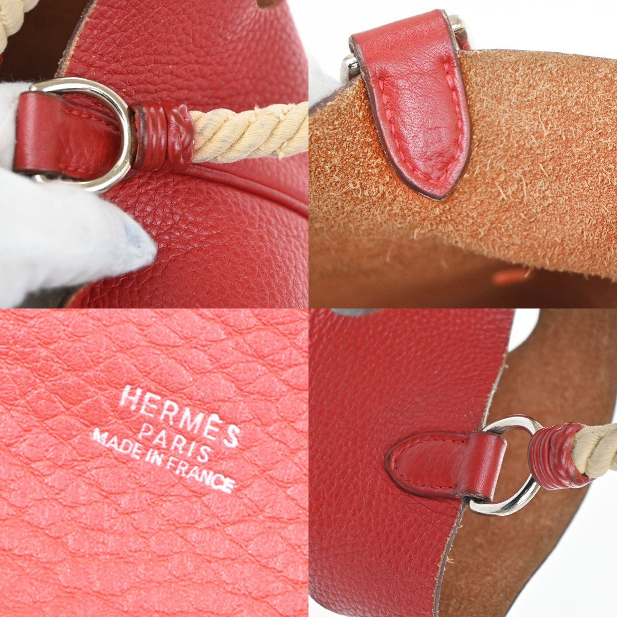 Hermès Hermes Mangeoire Taurillon Clemence Leather PM Rood