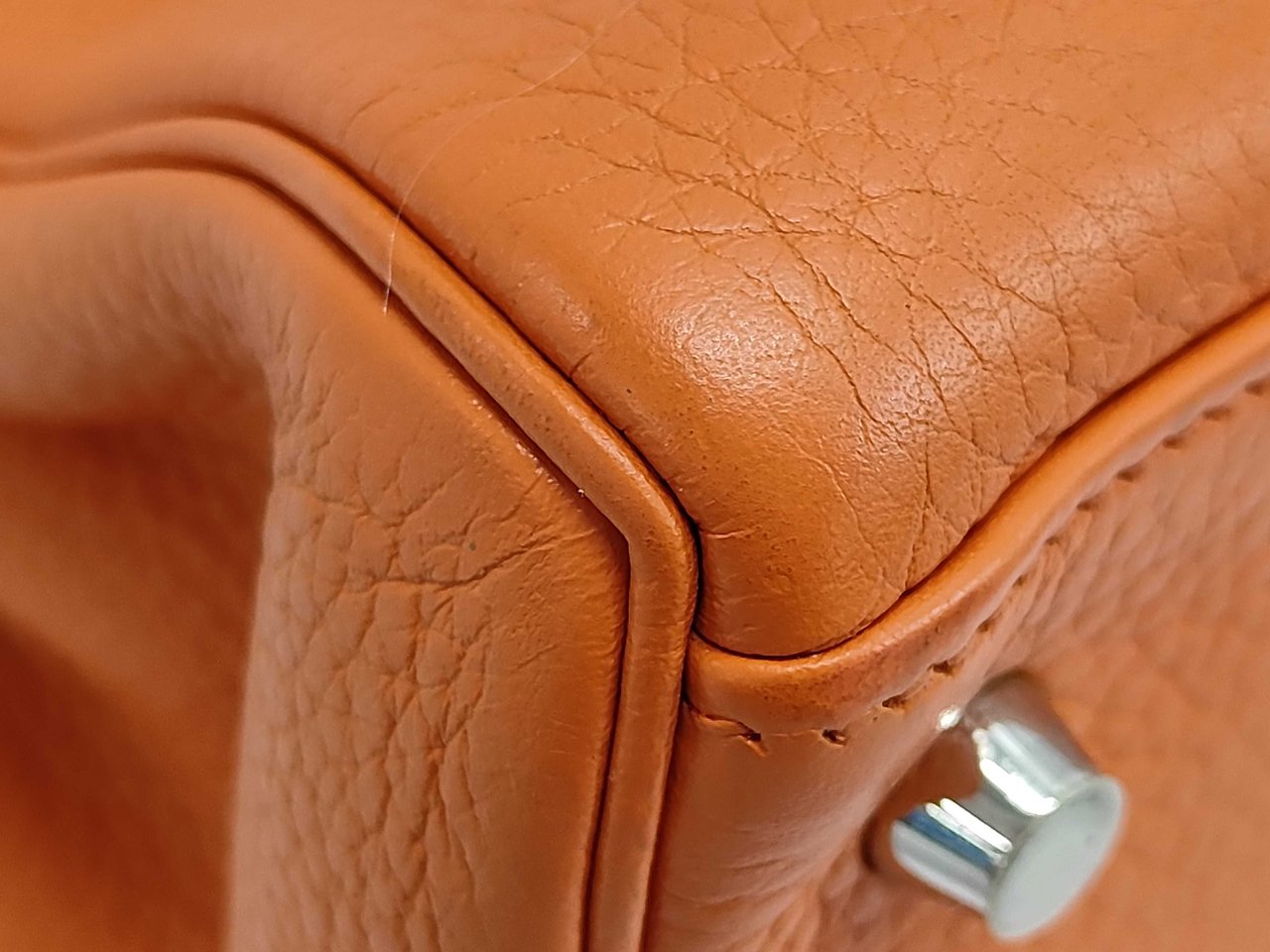 Hermès Hermes Kelly Orange Clemence with Palladium Hardware 28 Oranje