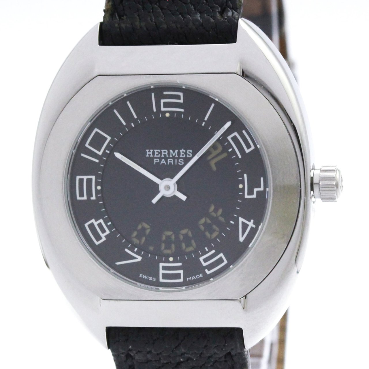 Hermès Hermes Espace Stainless Steel and Leather 31 Divers