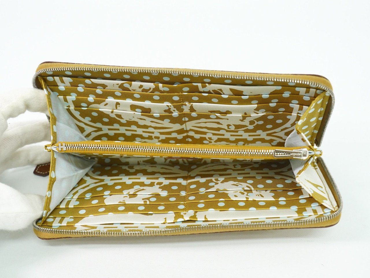 Hermès Hermes Azap Silkin Epsom Leather Silk Beige