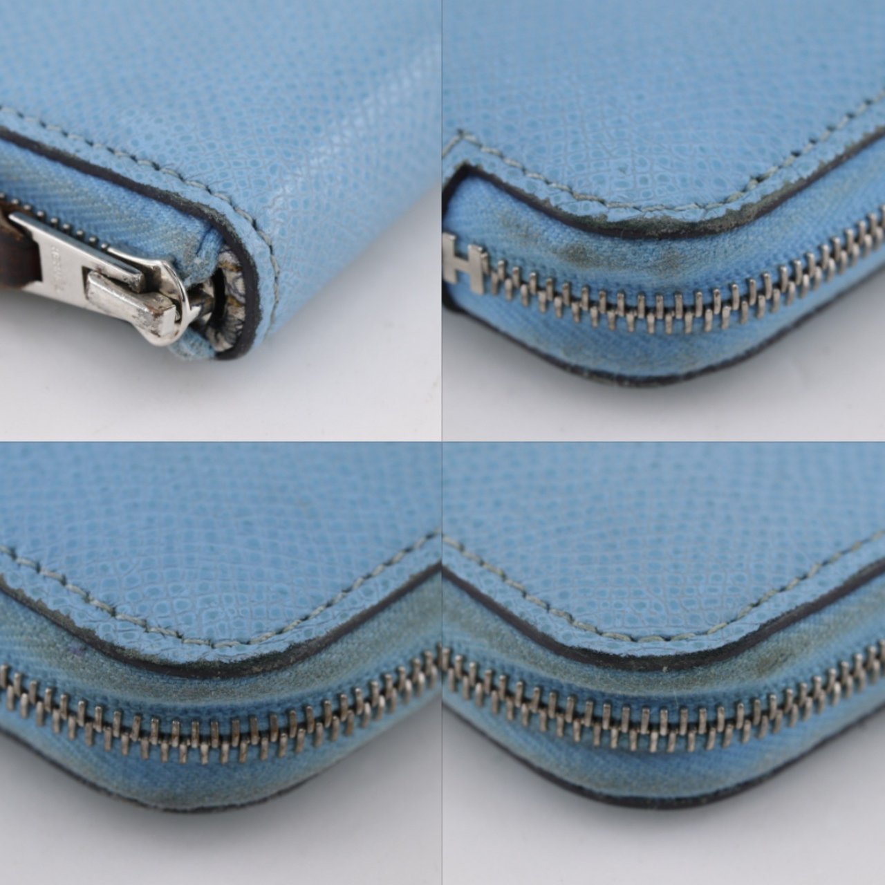 Hermès Hermes Azap Silkin Epsom Leather Silk Blauw