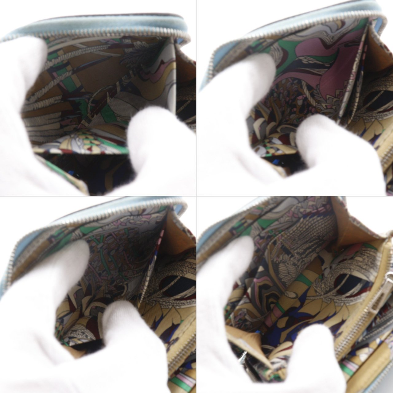 Hermès Hermes Azap Silkin Epsom Leather Silk Blauw