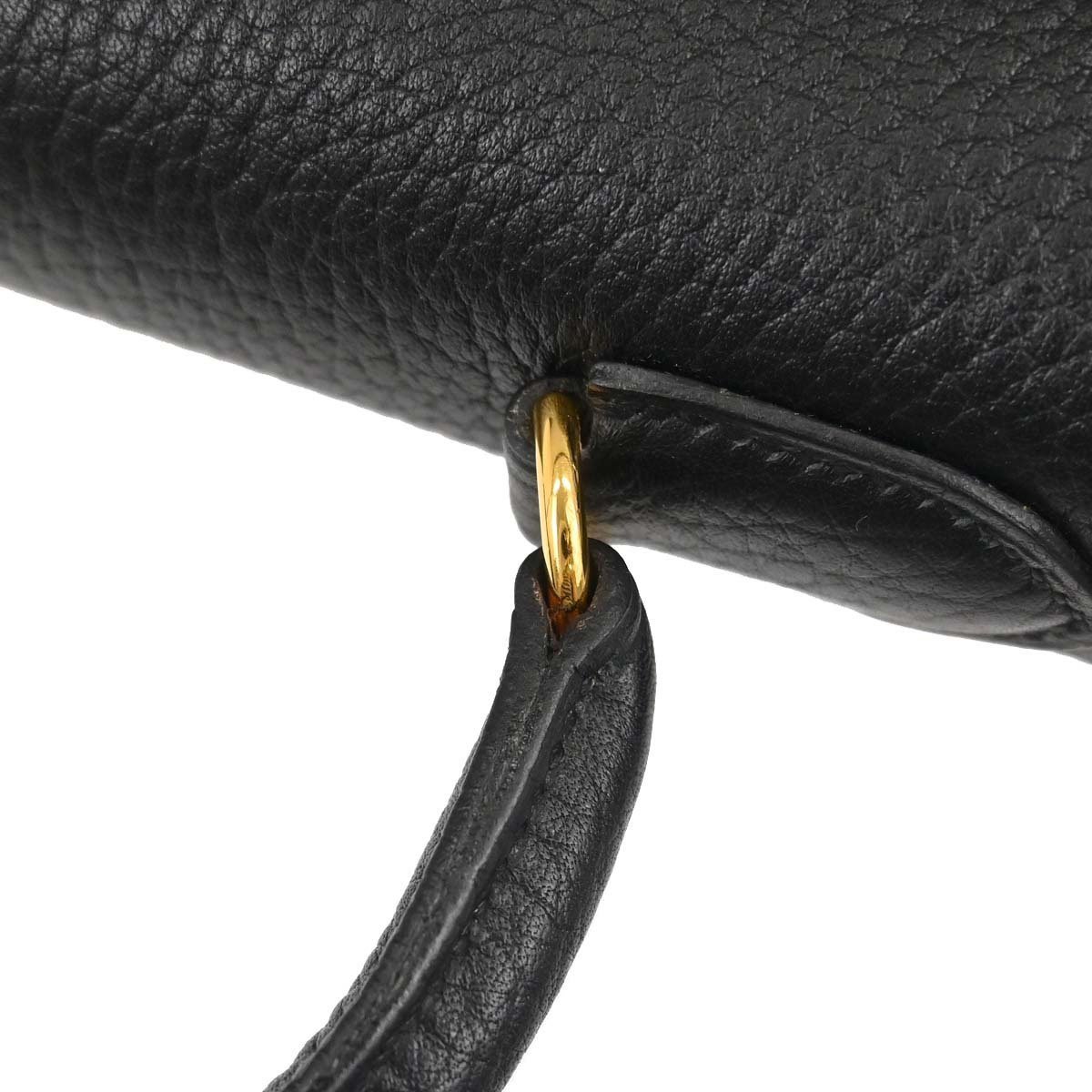 Hermès Hermes Kelly Handbag Black Ardennes with Gold Hardware 35 Zwart