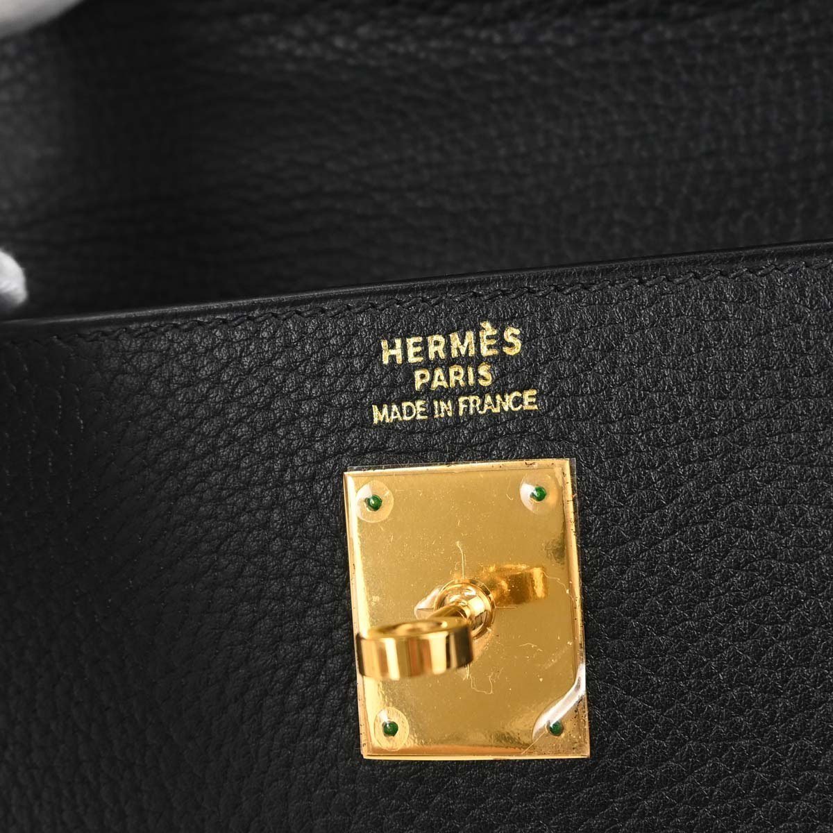Hermès Hermes Kelly Handbag Black Ardennes with Gold Hardware 35 Zwart