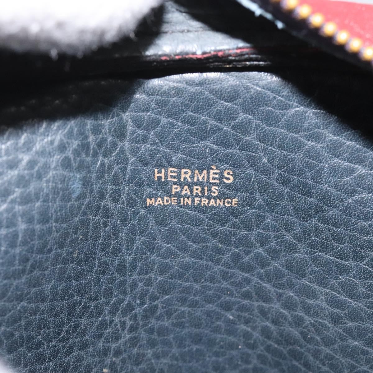 Hermès Hermes Jockey shoulder bag Leather Navy