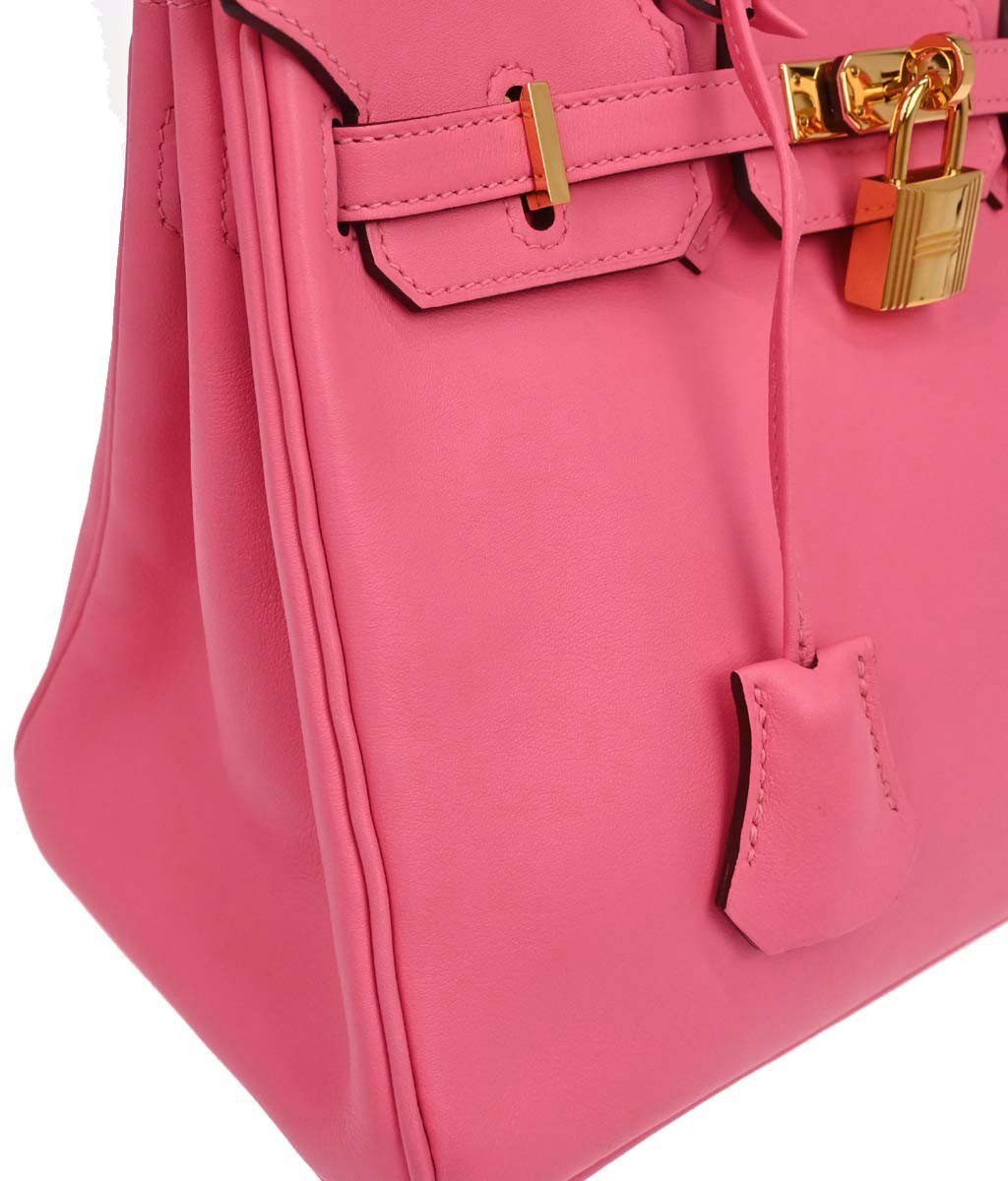 Hermès Hermes Birkin Pink Azalea Swift with Gold Hardware 25 Roze